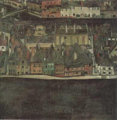 Egon Schiele The Samll city III (mk12) Spain oil painting art